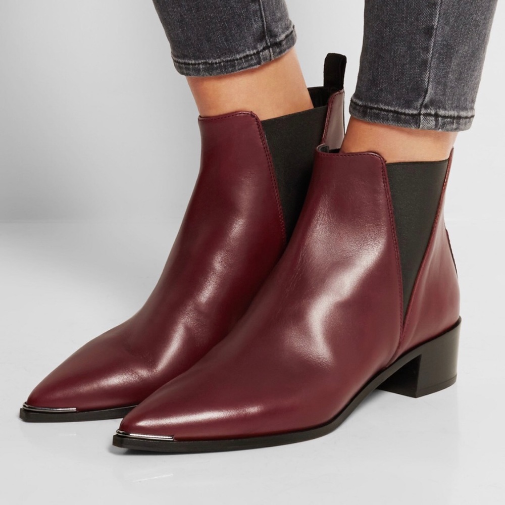 Acne Studios Jensen Boots Burgundy Oxblood sz 7